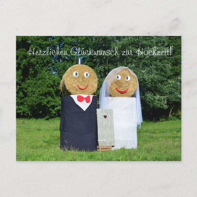 Hochzeit...Glückwunsch Vykort (Framsida)