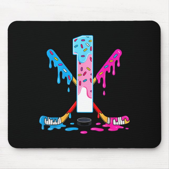 Hockey 1 Years Old Ice Cream Drip 1st Birthday Kid Musmatta (Framsidan)