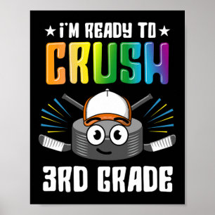 Hockey 3rd Klass Back to school Boys Kids Girls Te Poster