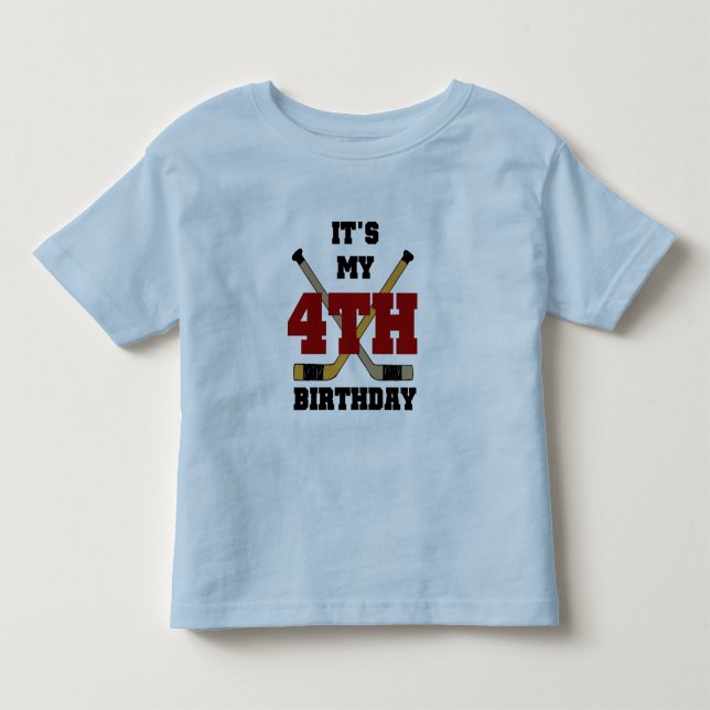 Hockey 4e födelsedagen Tshirts och presenter (Framsida)