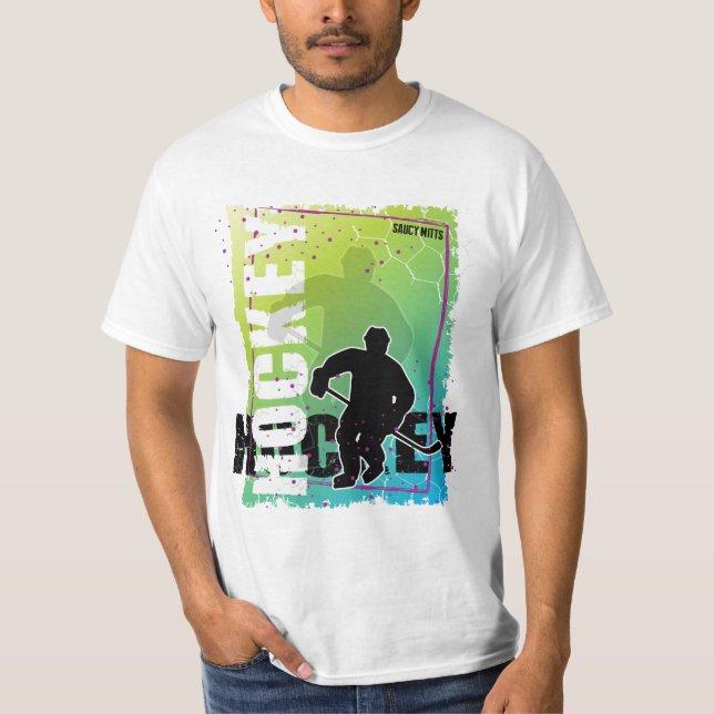 Hockey Abstrakt Player (man) Tee (Framsida)