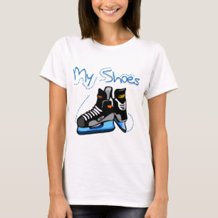 Hockey åker skridskor mitt skor Tshirts och gåvo