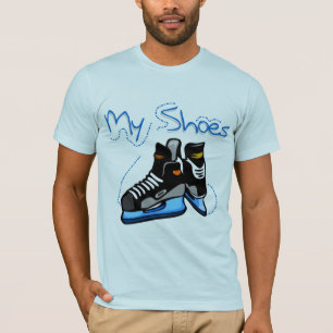 Hockey åker skridskor mitt skor Tshirts och gåvo