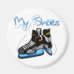 Hockey åker skridskor mitt skor Tshirts och gåvo Magnet
