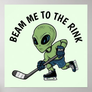 Hockey Alien Poster