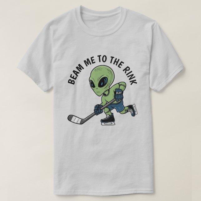 Hockey Alien T Shirt (Design framsida)