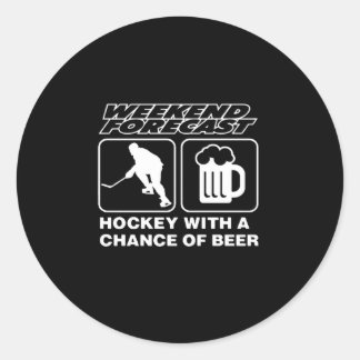 Hockey Älskare | Hockey med möjlighet till öl Runt Klistermärke