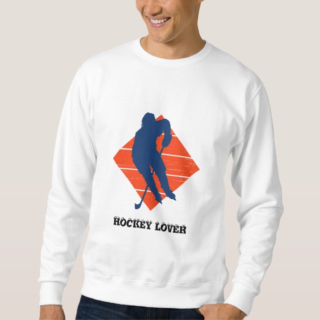 Hockey Älskare Lång Ärmad Tröja (Framsida)