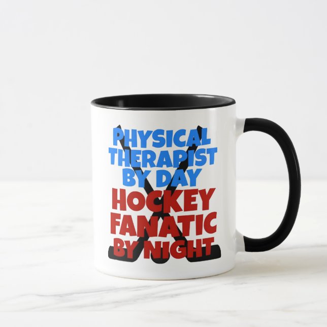 Hockey Älskare Physical Therapist Mugg (Höger)