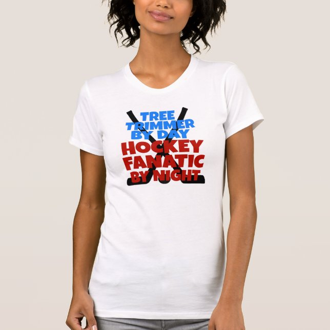 Hockey Älskare Träd Trimmer Tee (Framsida)