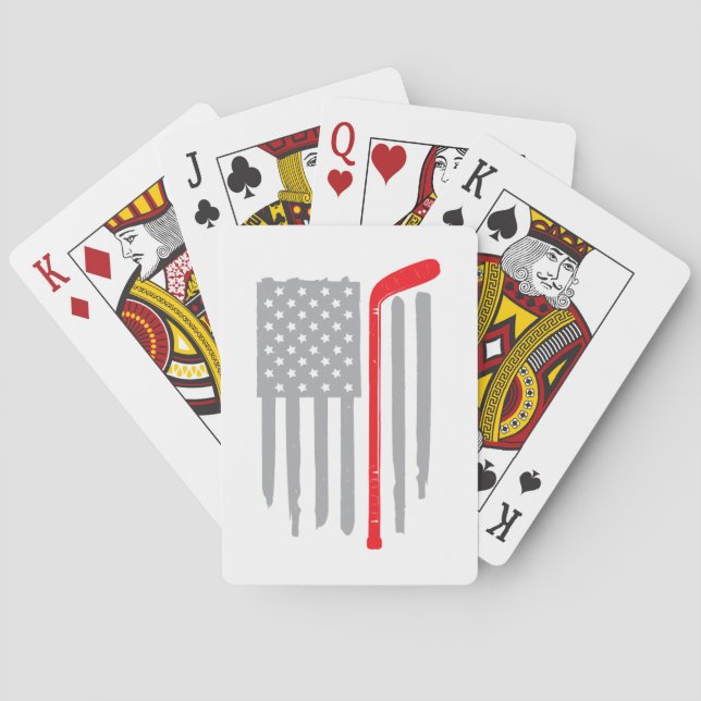 Hockey American flagga Casinokort (Baksidan)