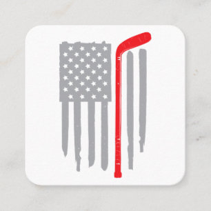 Hockey American flagga Fyrkantigt Visitkort