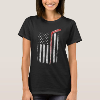 Hockey American Flagga Hockey Flagga T Shirt