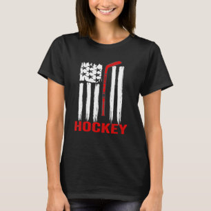 Hockey American Flagga Hockey Usa Patriotic Manar T Shirt