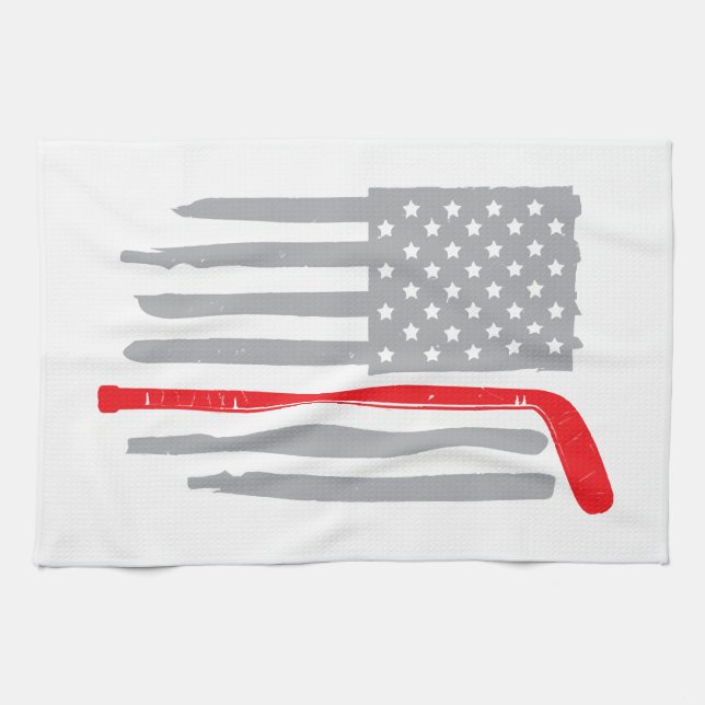 Hockey American flagga Kökshandduk (Horisontell)