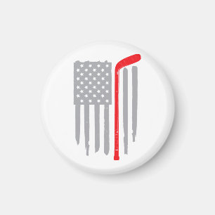 Hockey American flagga Magnet