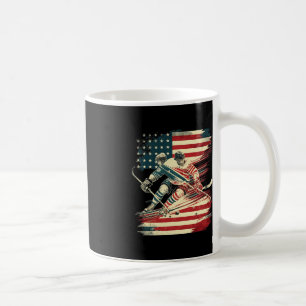 Hockey American Flagga Patriotic USA Kaffemugg