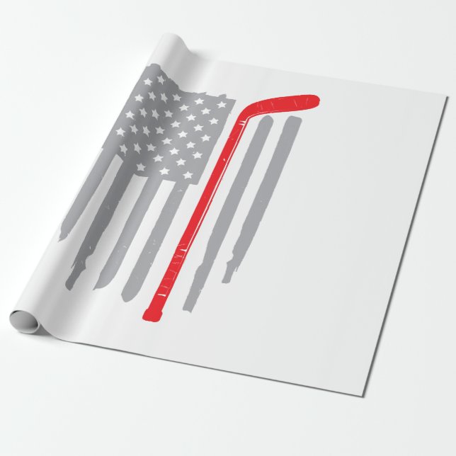 Hockey American flagga Presentpapper (Utrullad)