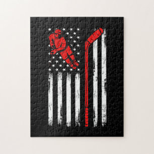 Hockey American Flagga Pussel