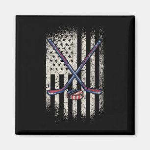 Hockey American Flagga - Usa Ice Hockey Magnet