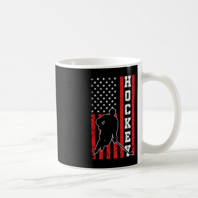 Hockey American USA flagga Manar Boys 4:e juli Hoc Kaffemugg (Höger)