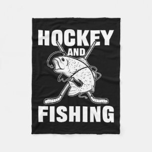 Hockey and Fishing Ice Hockey Fish Hunting Fleecefilt