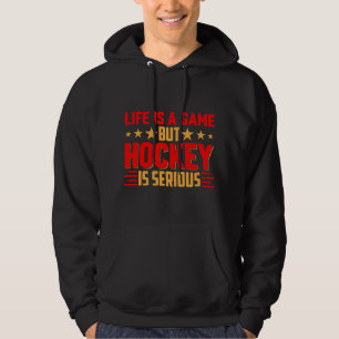 Hockey är allvarlig hoodie