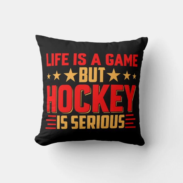Hockey är allvarlig kudde (Framsida)