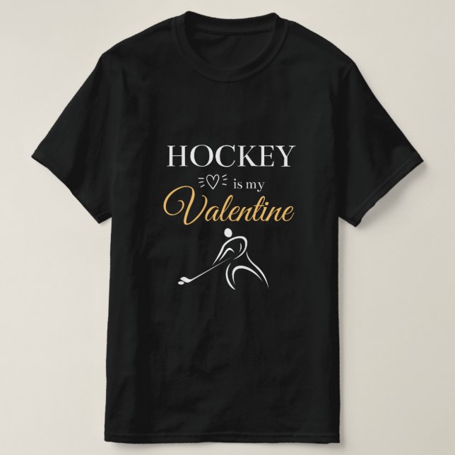 Hockey är det smarta spelet i mitt Valentine Roman T Shirt (Design framsida)