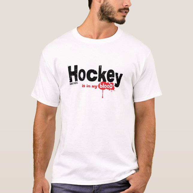 Hockey är i mitt blod tee shirt (Framsida)