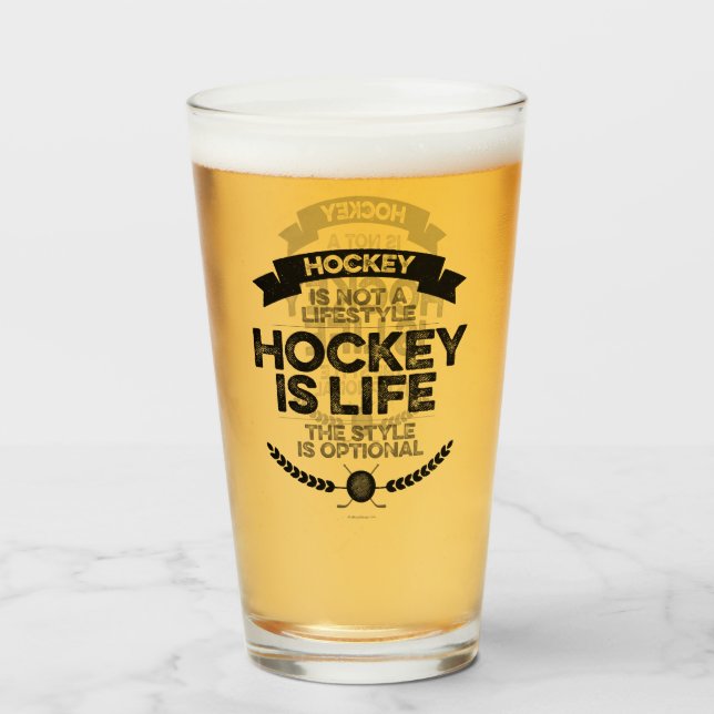 Hockey är ingen livsstil glaskopp (Framsida fylld)