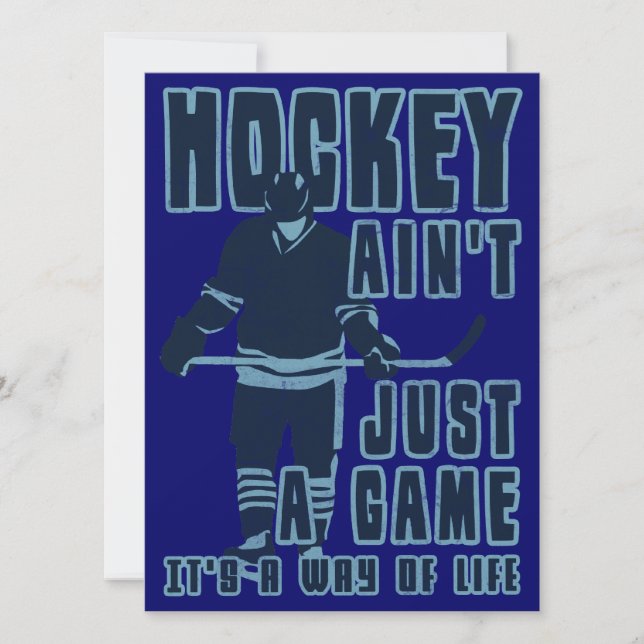 Hockey är inte bara en spelinbjudan. inbjudningar (Framsida)