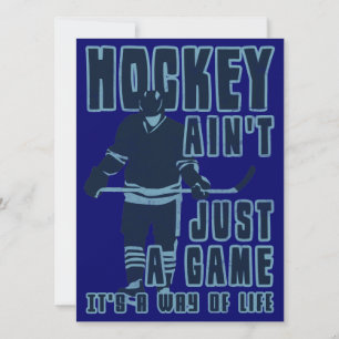 Hockey är inte bara en spelinbjudan. inbjudningar