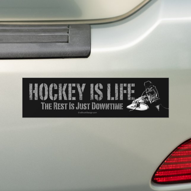 Hockey är Life Bumper Sticker Bildekal (På Bil)