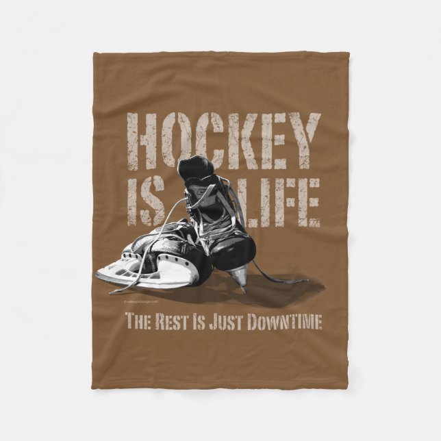 Hockey är Life Fleecefilt (Framsidan)