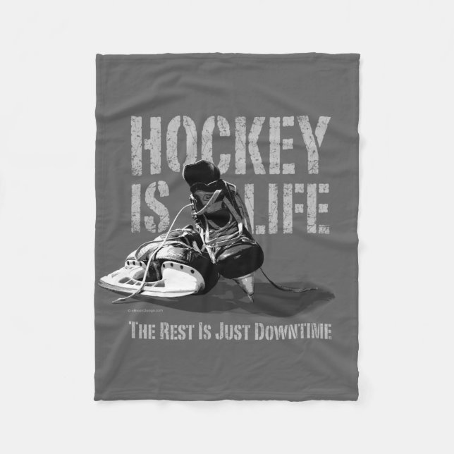 Hockey är Life Fleecefilt (Framsidan)