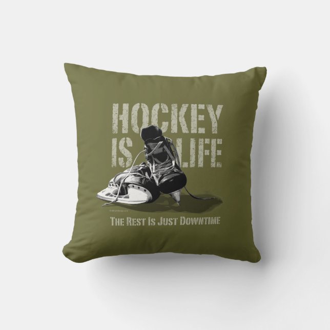 Hockey är Life Kudde (Framsida)
