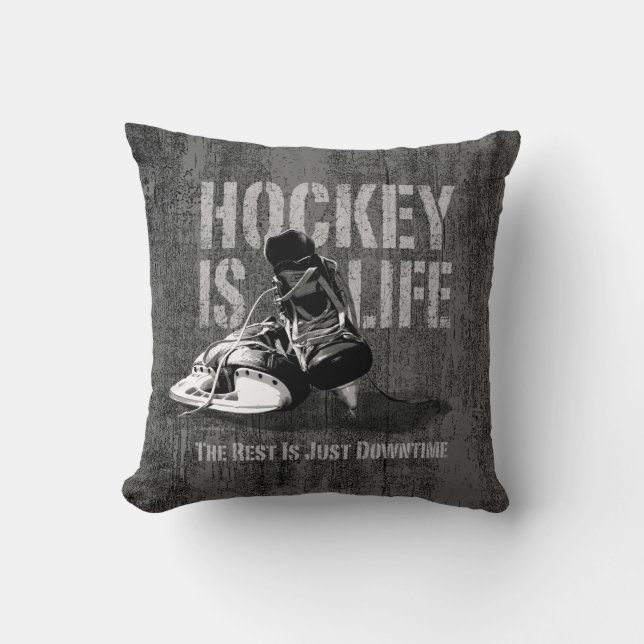Hockey är Life Kudde (Framsida)