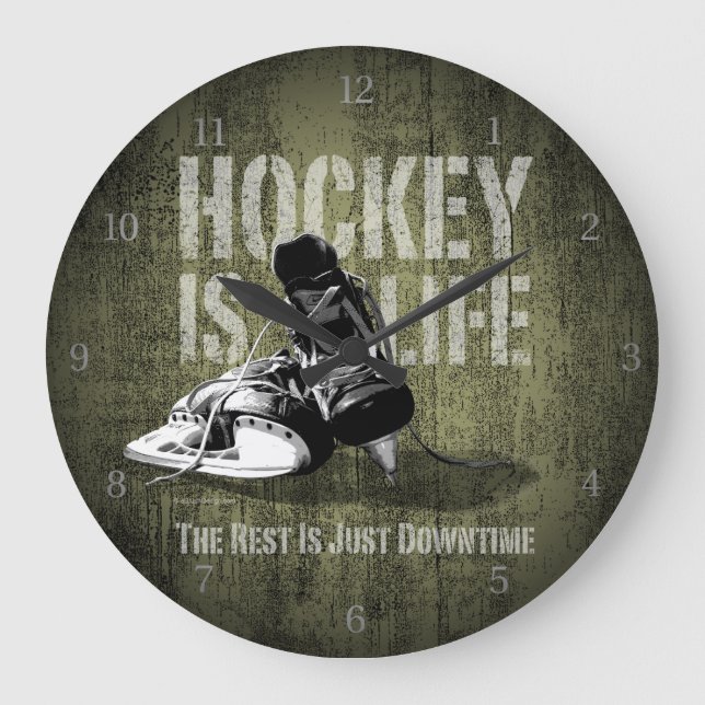 Hockey är Life Stor Klocka (Framsida)