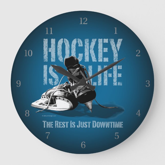 Hockey är Life Stor Klocka (Framsida)