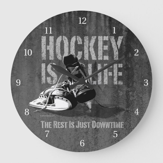 Hockey är Life Stor Klocka (Framsida)