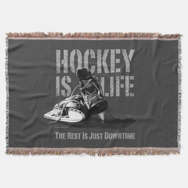 Hockey är Life Thrid Blanket Filt (Framsidan)