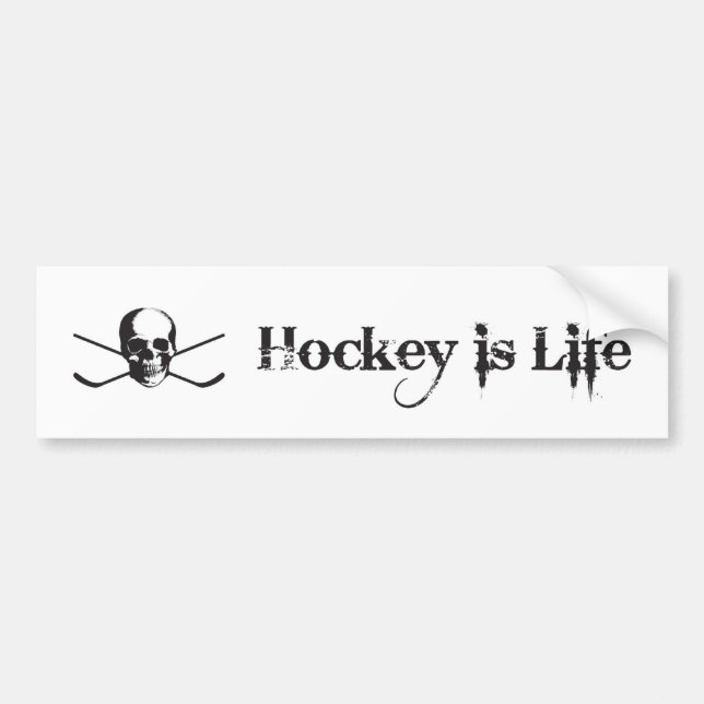 Hockey är livet bildekal (Framsidan)