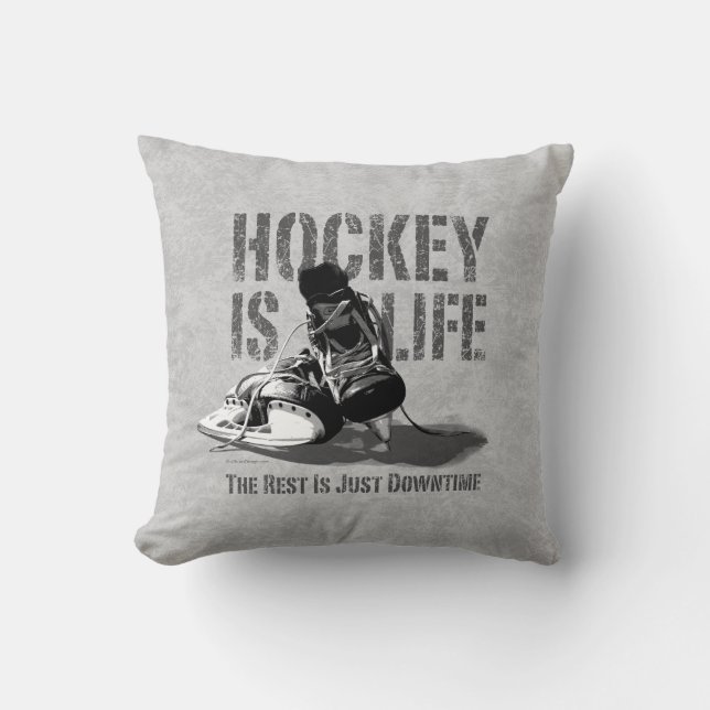 Hockey är livet Kuddcover Kudde (Framsida)