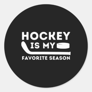 Hockey är min favorit säsong - Rollig ishockeyplat Runt Klistermärke