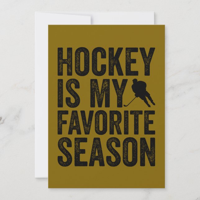 Hockey är min favoritsäsong julkort (Framsida)