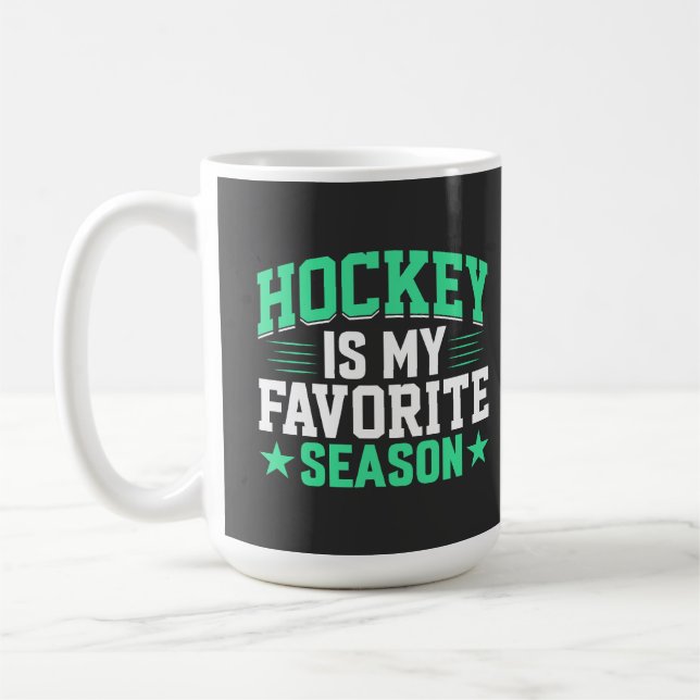 Hockey är min favoritsäsong kaffemugg (Vänster)