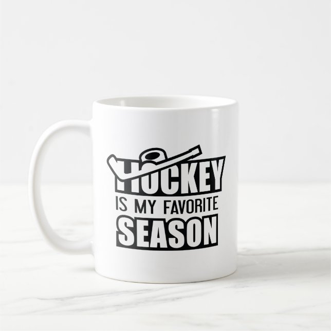Hockey är min favoritsäsong kaffemugg (Vänster)