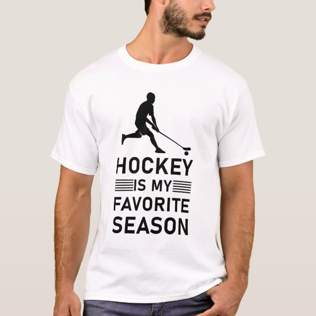 Hockey är min favoritsäsong t shirt (Framsida)