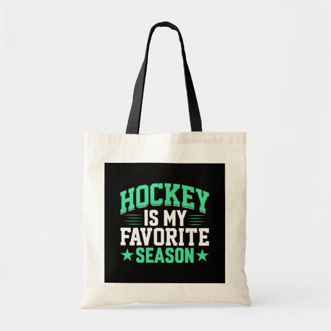 Hockey är min favoritsäsong tygkasse (Framsidan)